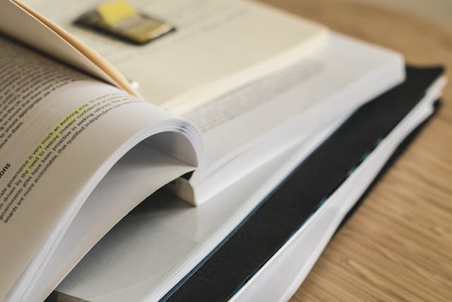 Nahaufnahme von Büchern